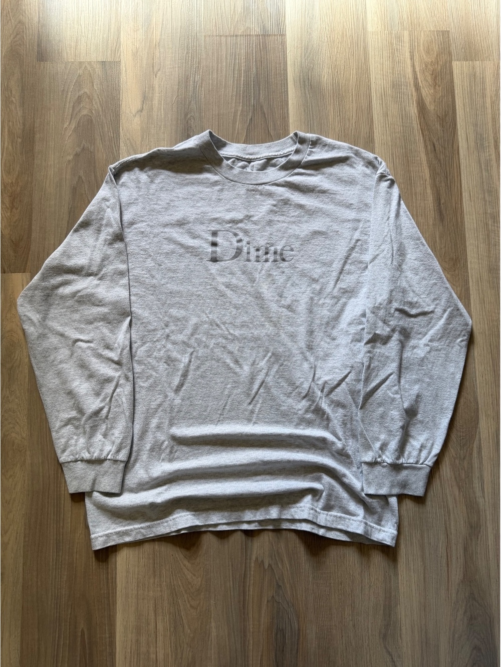 DIME Ash Grey Logo Longsleeve